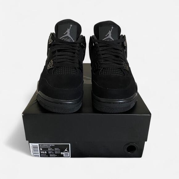 Air jordan 4 retro black cat - size 9 M / 10.5 W US - Picture 7 of 10